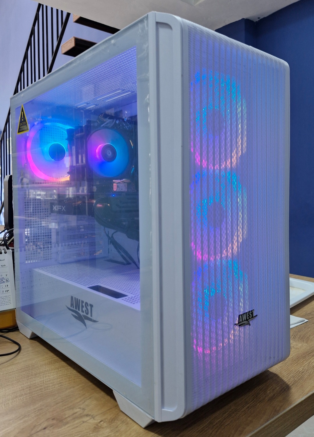 کیس گیمینگ اوست مدل GT_AV302-MW با CPU I5-13400F , RAM 16 GB 3200 , NVME 128 GB , HDD 1 TB , RX580 8GB ,
